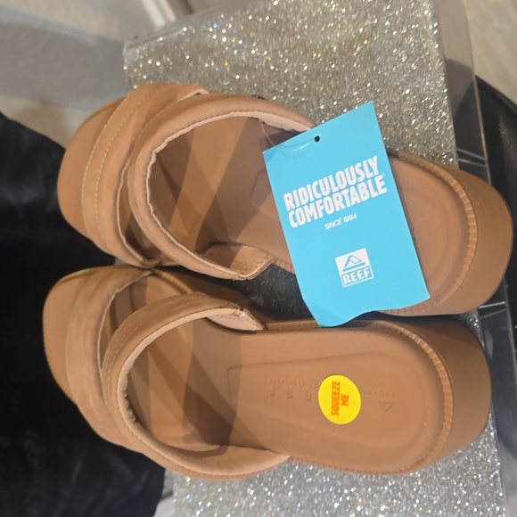 Reef Lofty Luxe Hi Platform Slide Sandals- Natural - Picture 8 of 9